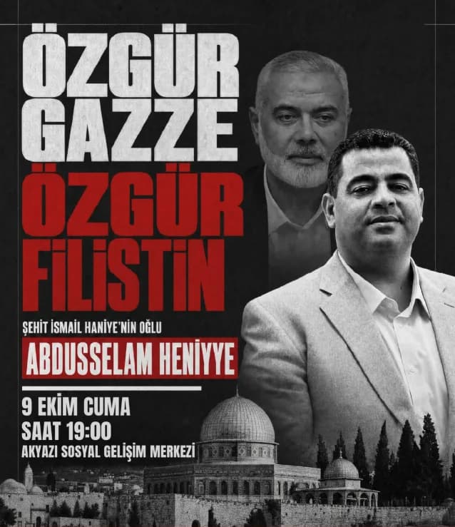 Akyazı’da “Özgür Gazze, Özgür Filistin” Programı Düzenlenecek